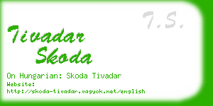 tivadar skoda business card